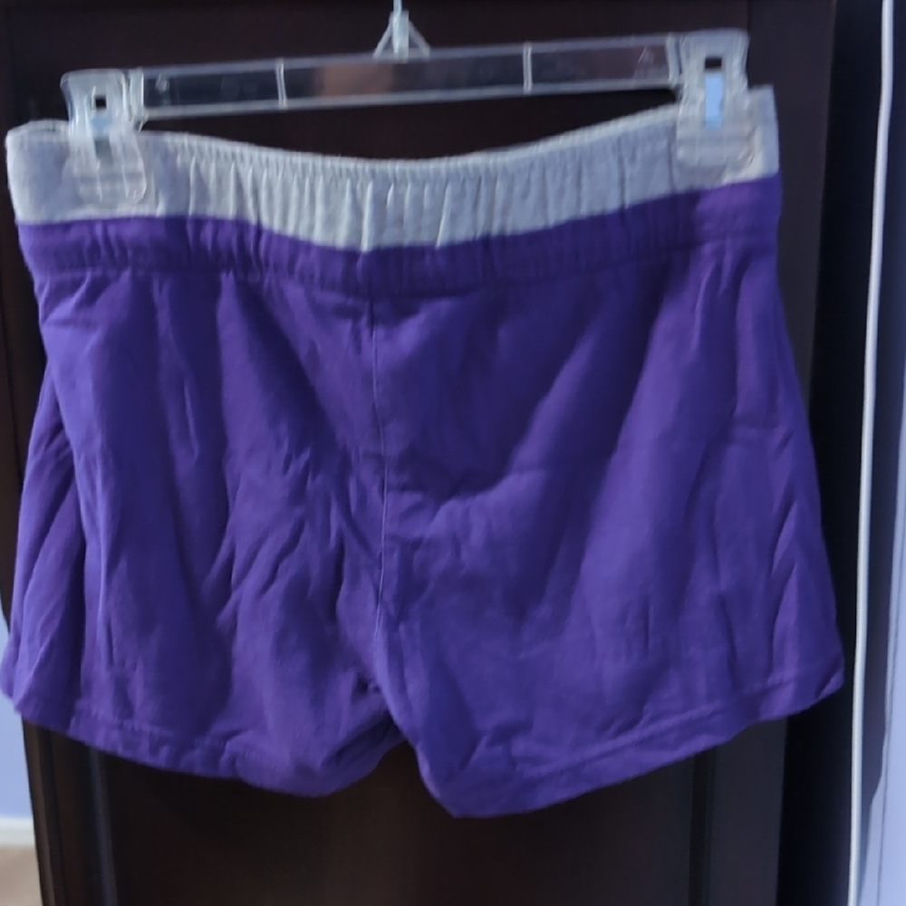 Adidas Women's Purple and Gray Athletic Shorts - Picture 3 of 3